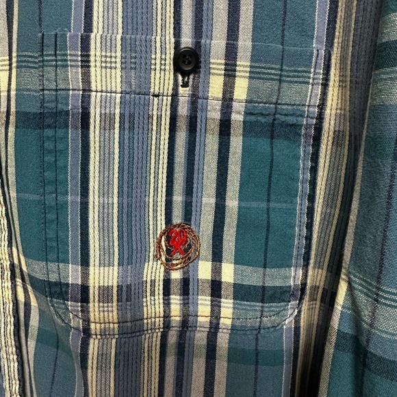 Twenty X By Wrangler Shirt Mens XL Multicolor Plaid Button Down Cowboy Workwear - Picture 2 of 8